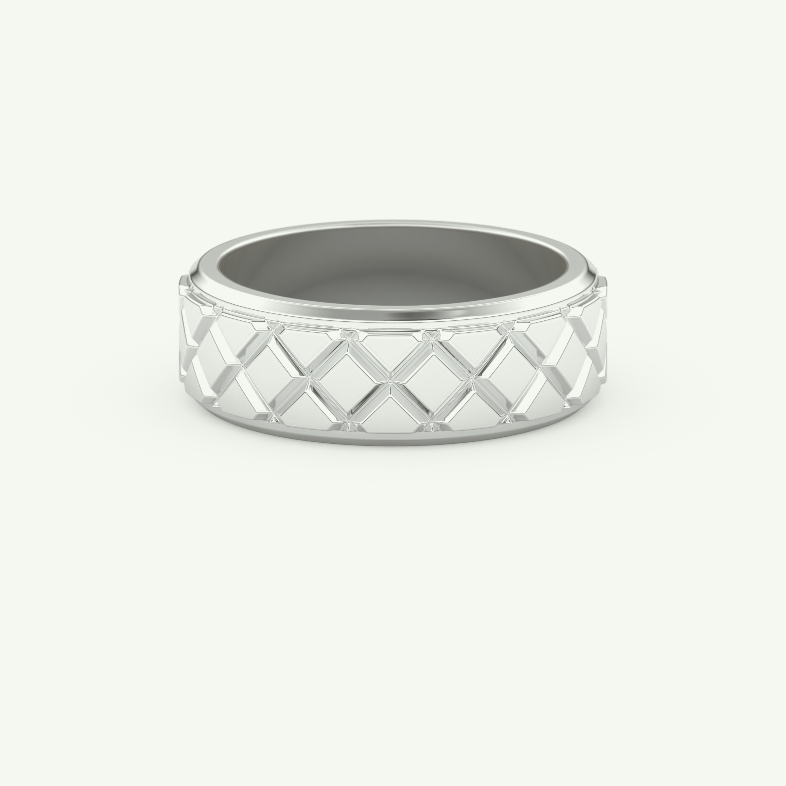 Patterned Wedding Band For Men 14