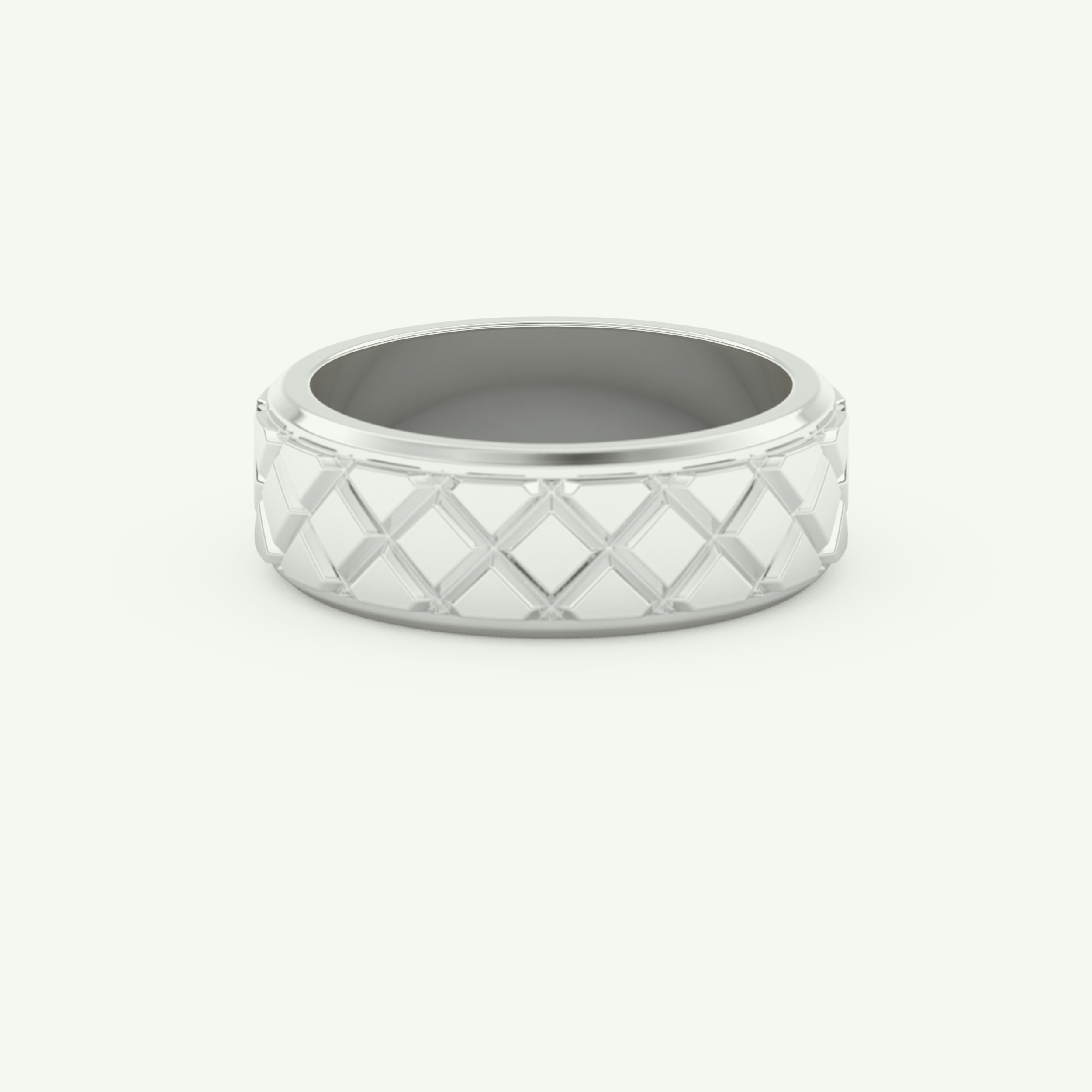 Patterned Wedding Band For Men 15