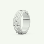Patterned Wedding Band For Men 16
