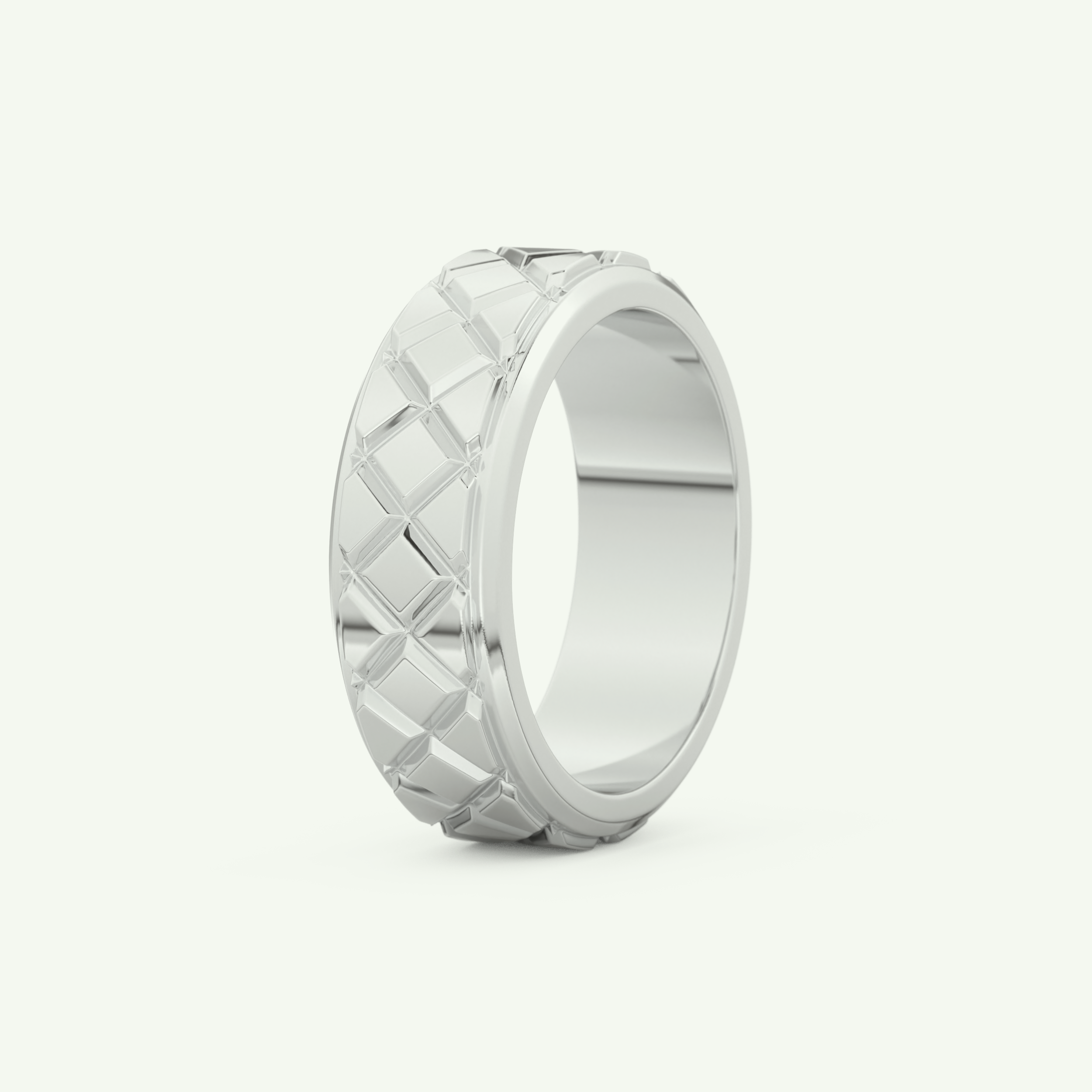 Patterned Wedding Band For Men 16