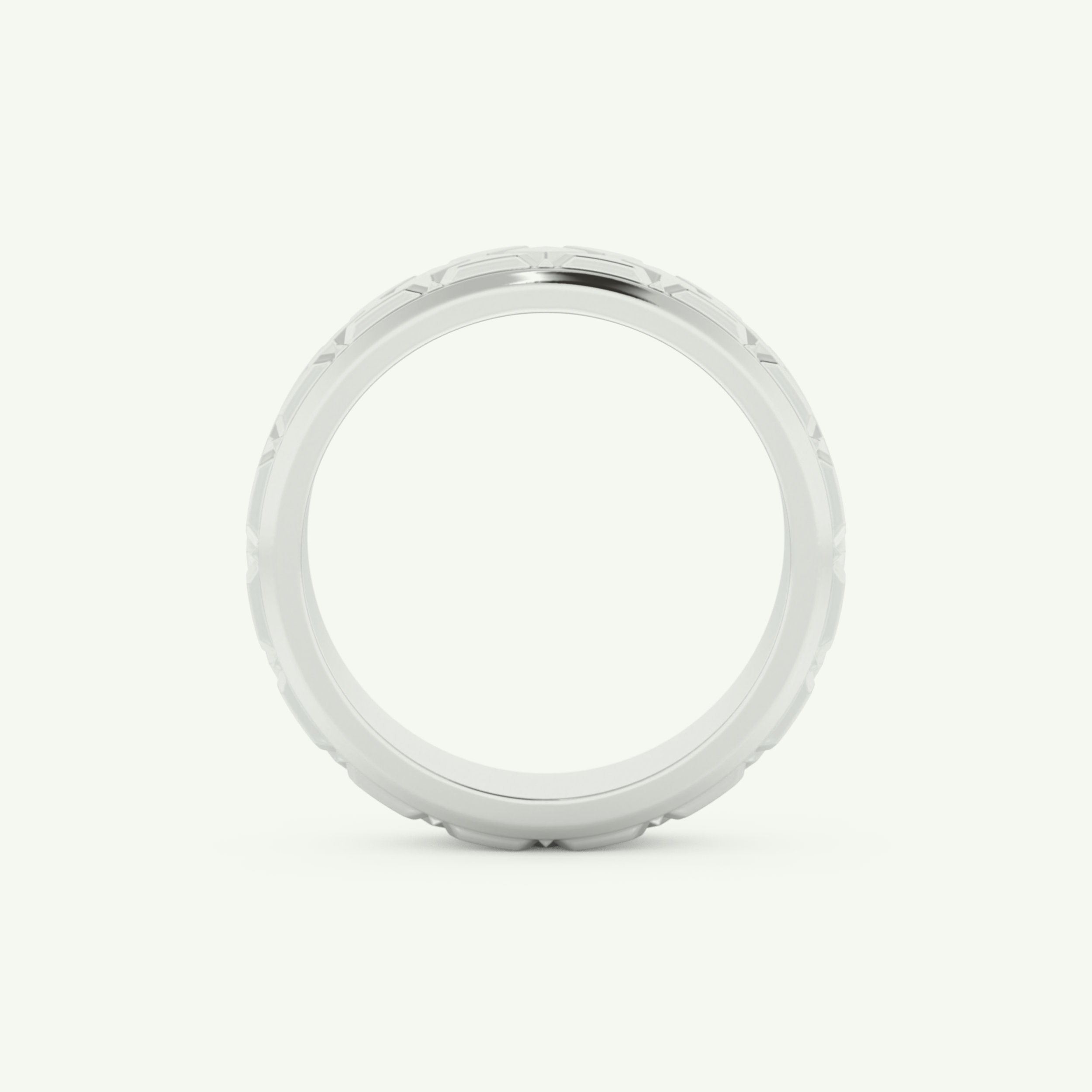 Patterned Wedding Band For Men 17