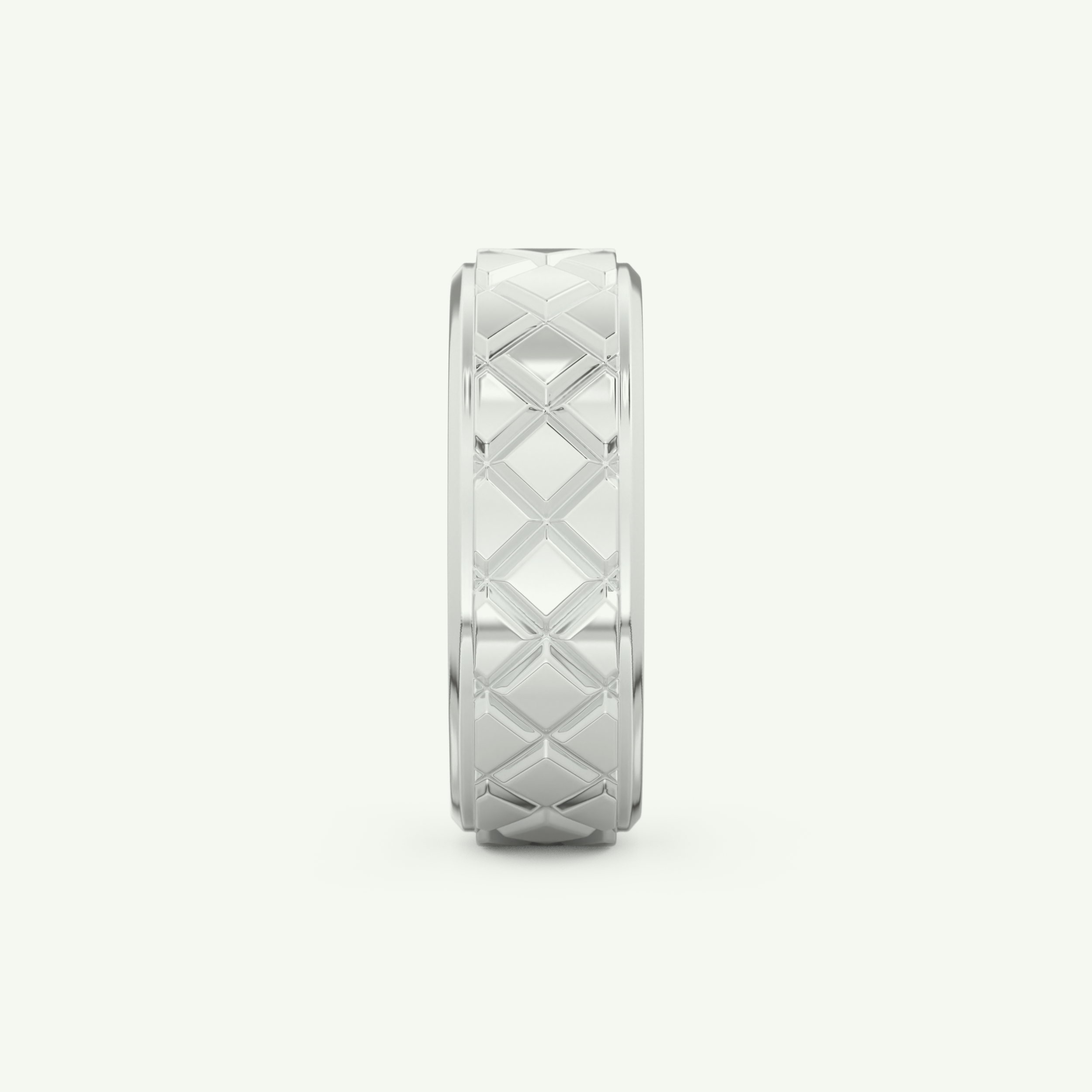Patterned Wedding Band For Men 18
