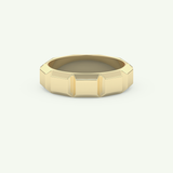 Patterned Lab Grown Diamond Wedding Band For Men 1