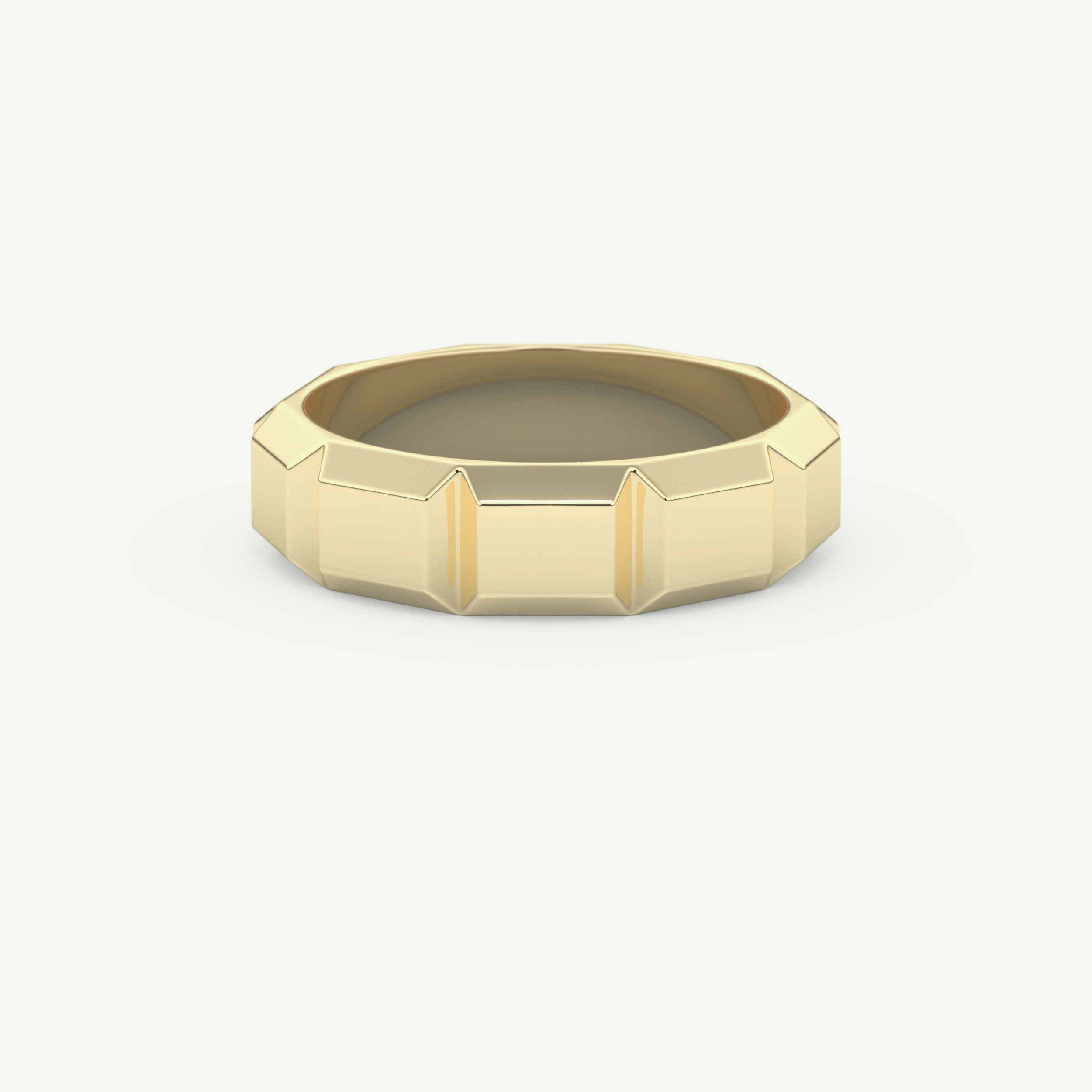 Patterned Lab Grown Diamond Wedding Band For Men 1