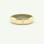 Patterned Lab Grown Diamond Wedding Band For Men 2
