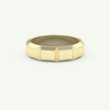 Patterned Lab Grown Diamond Wedding Band For Men 2