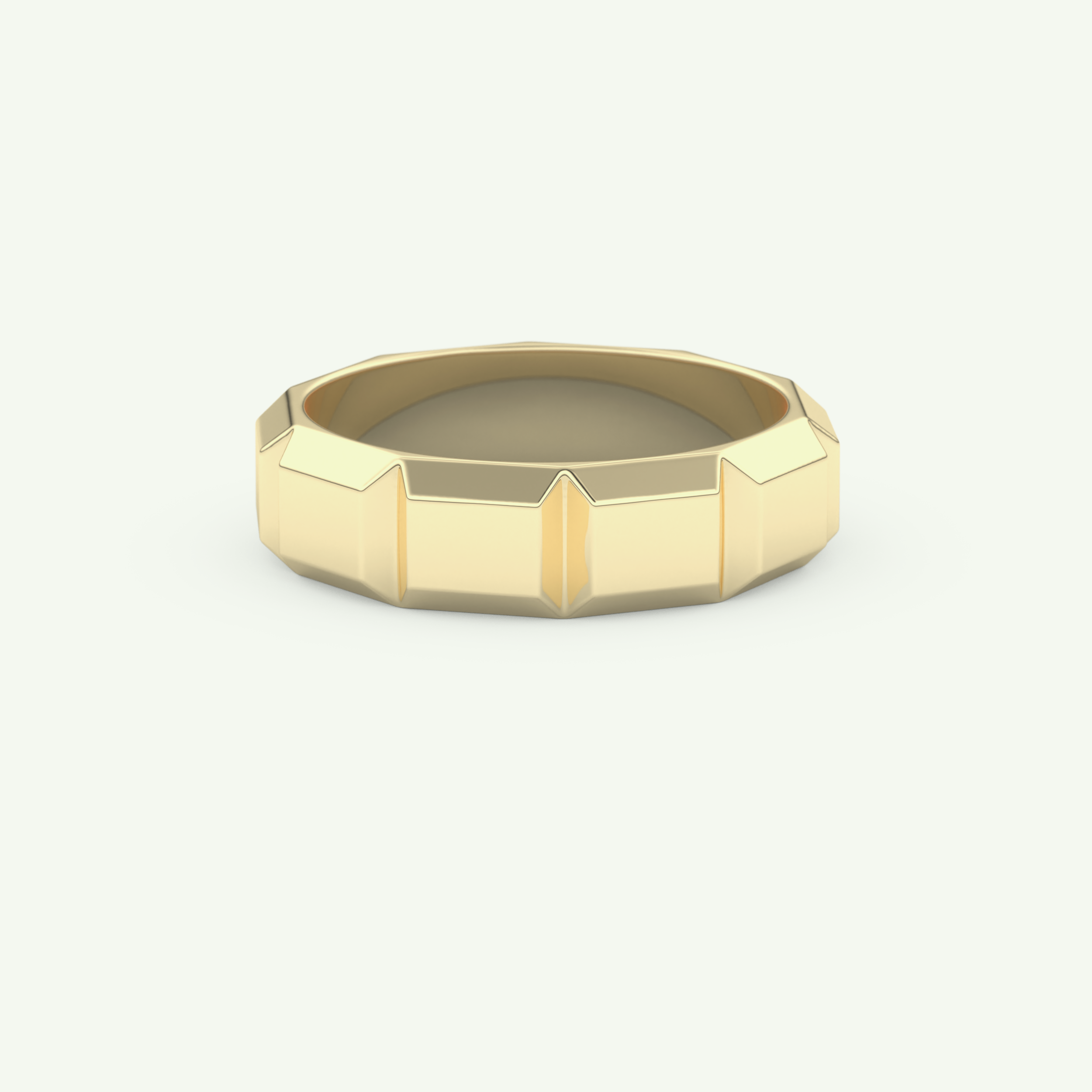 Patterned Lab Grown Diamond Wedding Band For Men 2