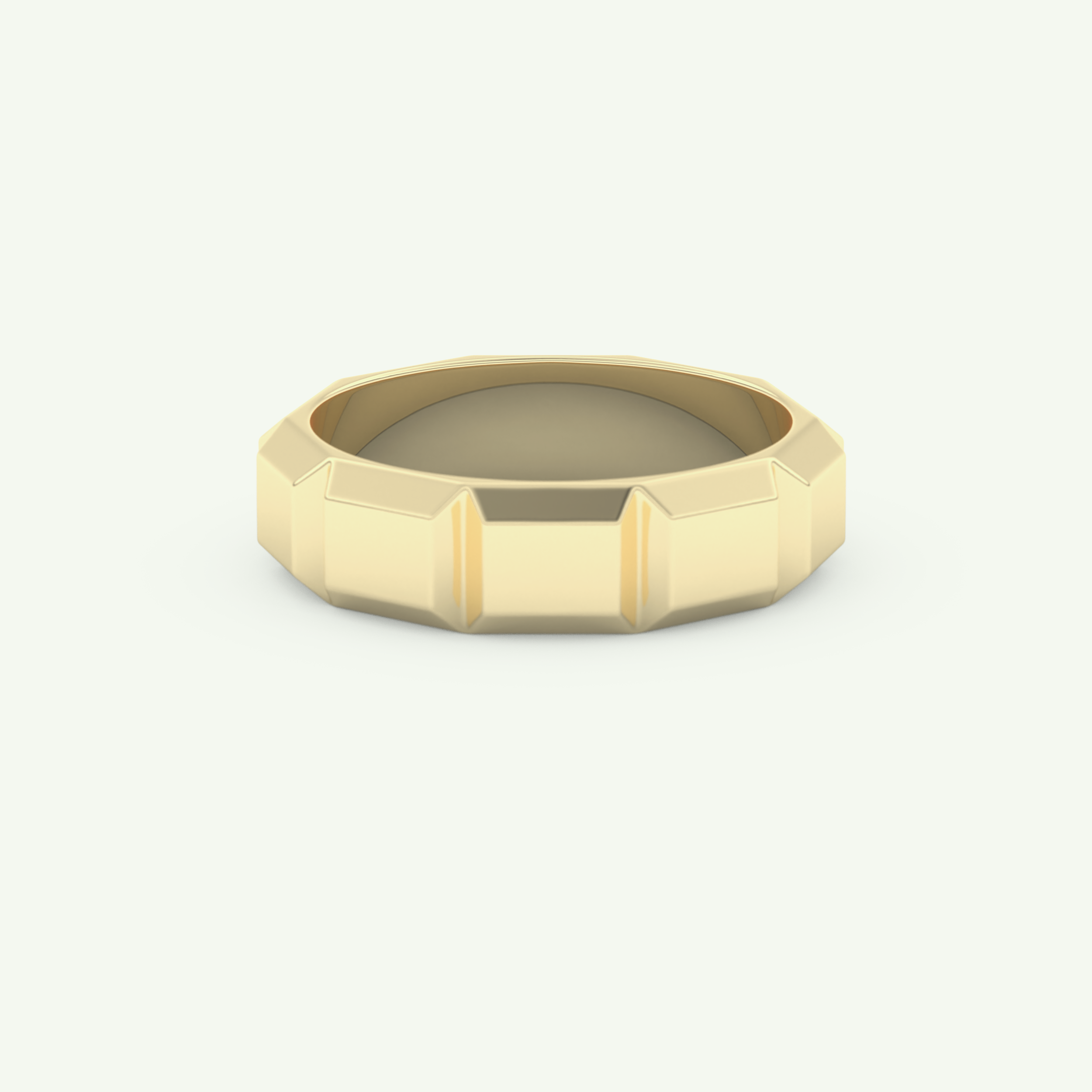 Patterned Lab Grown Diamond Wedding Band For Men 3