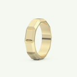 Patterned Lab Grown Diamond Wedding Band For Men 4