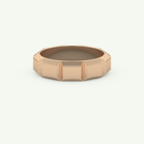 Patterned Lab Grown Diamond Wedding Band For Men 7