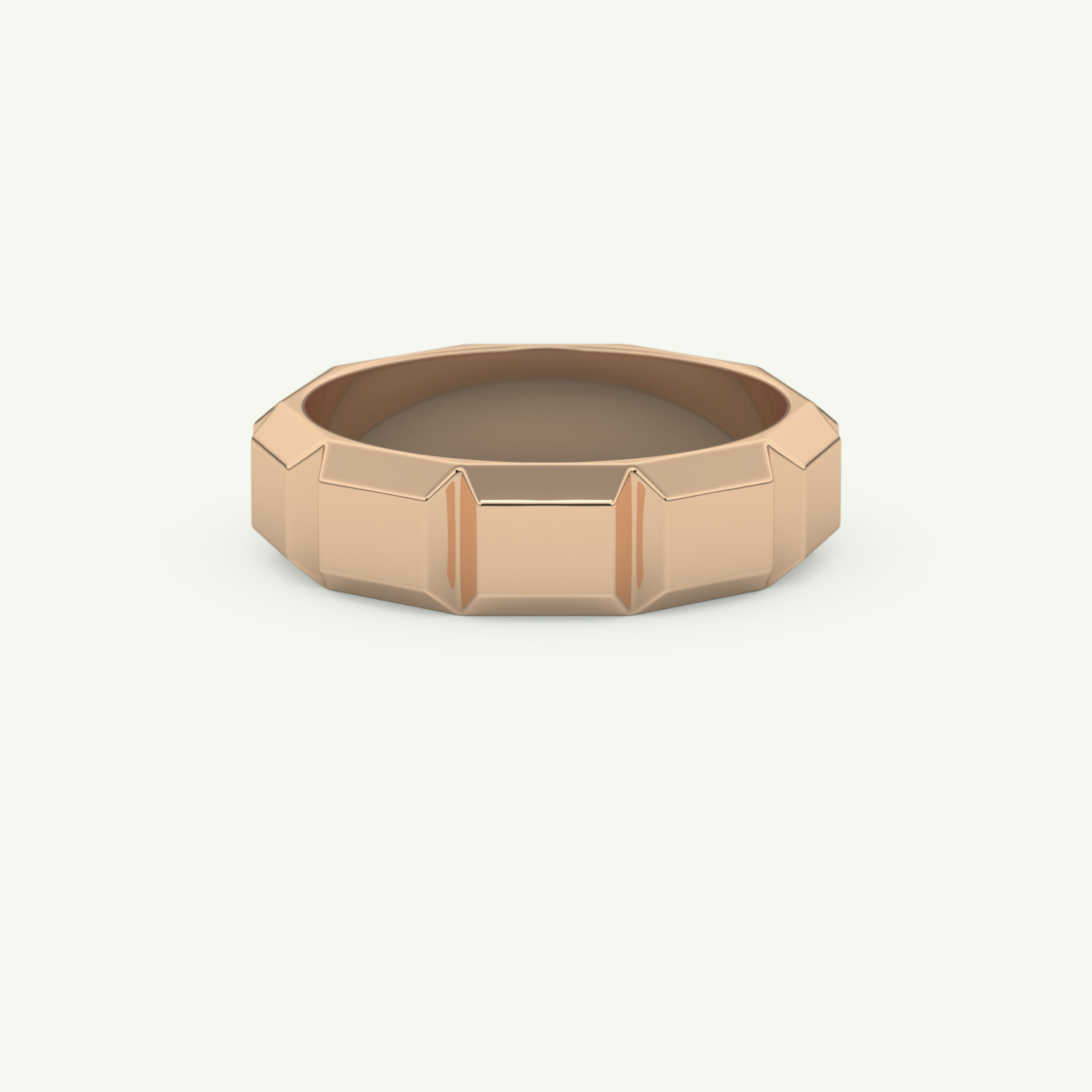 Patterned Lab Grown Diamond Wedding Band For Men 7