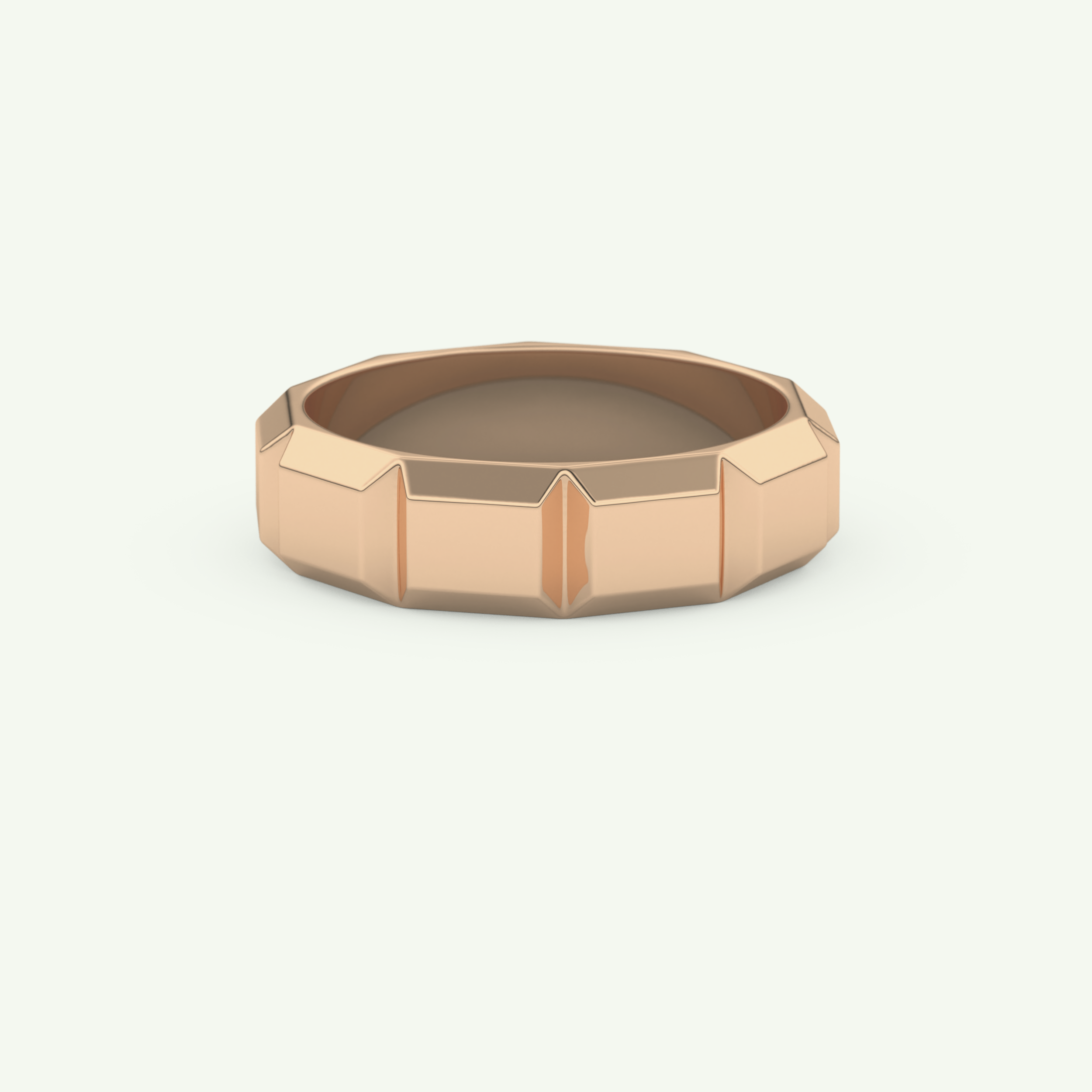 Patterned Lab Grown Diamond Wedding Band For Men 8
