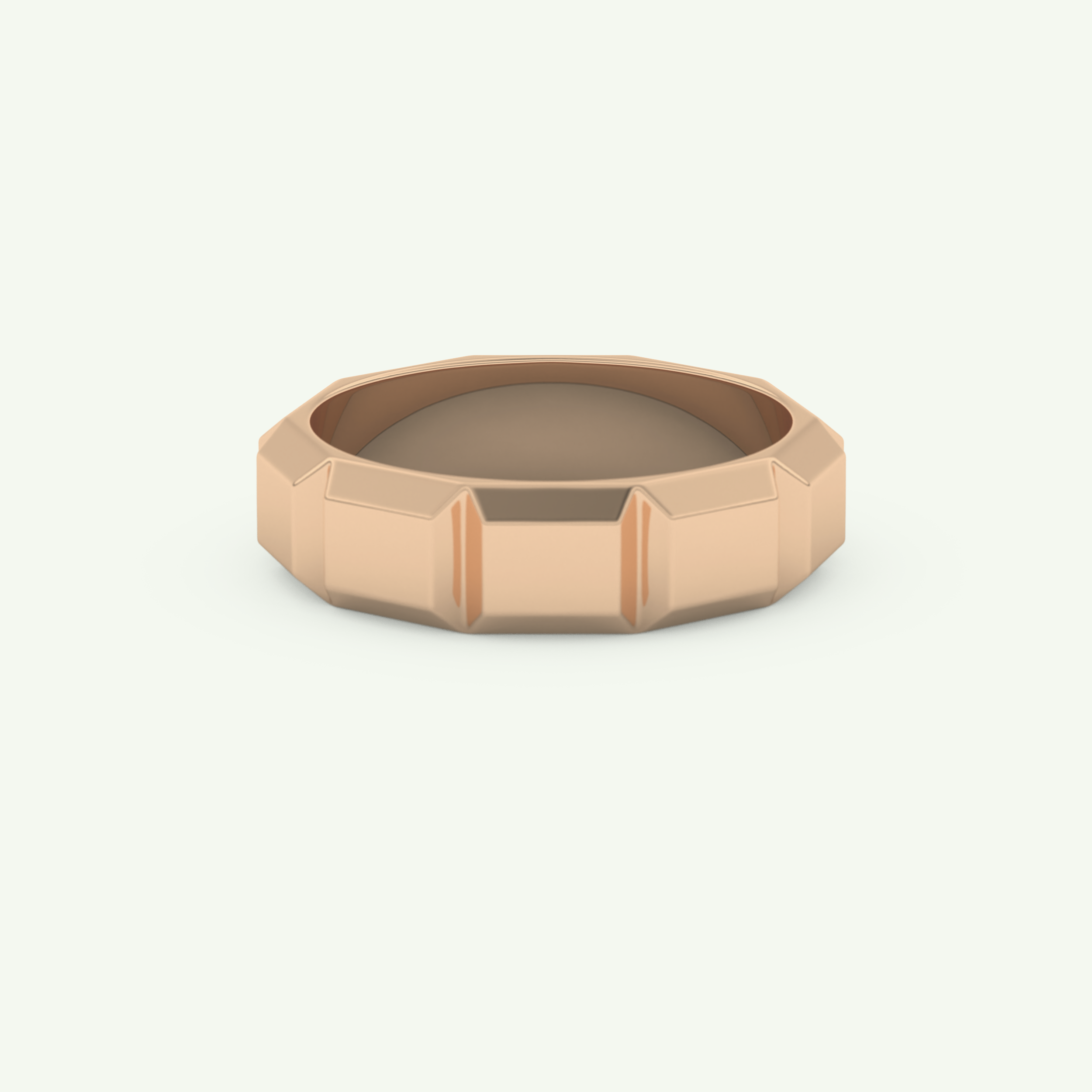 Patterned Lab Grown Diamond Wedding Band For Men 9