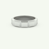 Patterned Lab Grown Diamond Wedding Band For Men 13