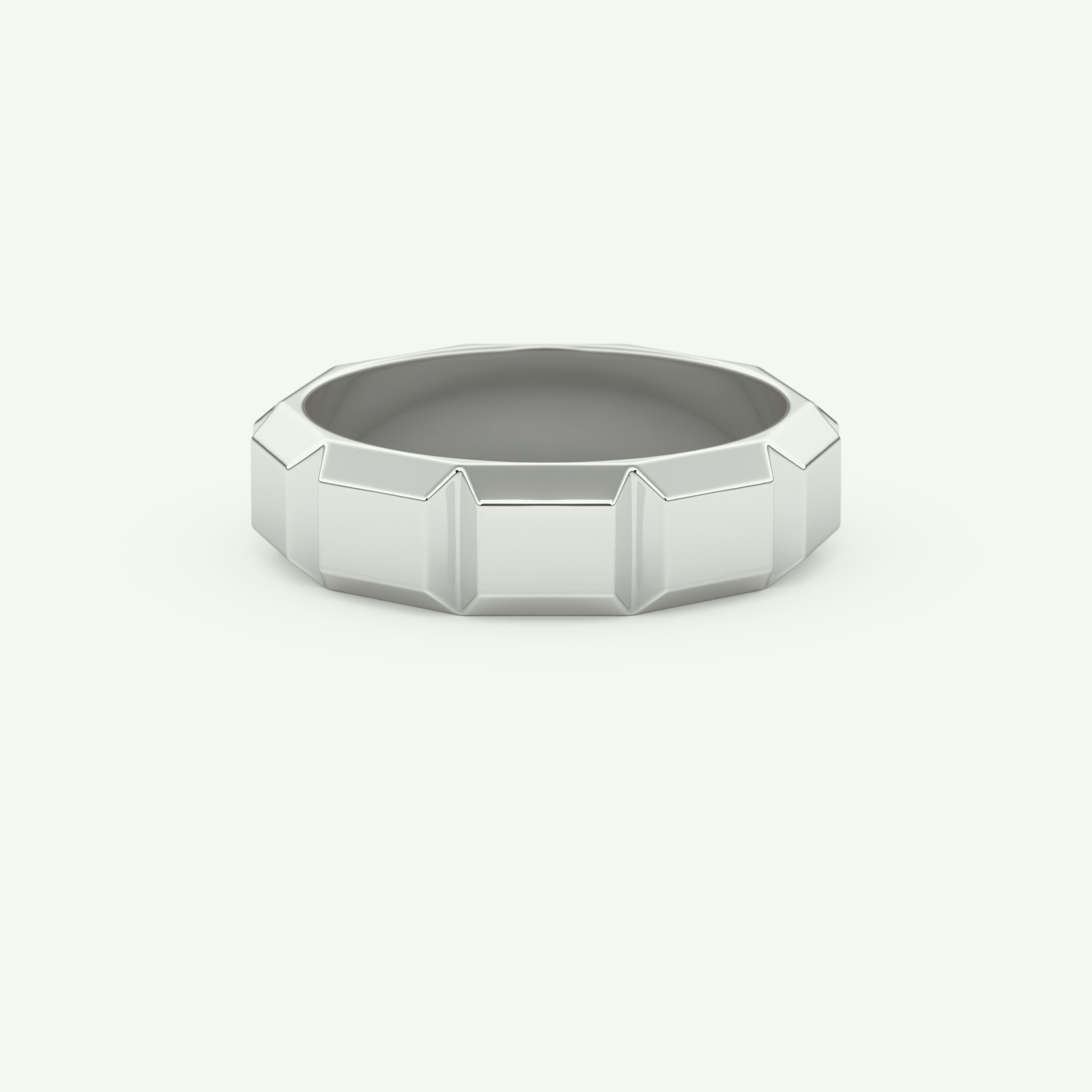 Patterned Lab Grown Diamond Wedding Band For Men 13
