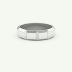Patterned Lab Grown Diamond Wedding Band For Men 14