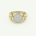 0.417 CT Round Shaped Multi Stone Lab Grown Diamond Wedding Band For Men 1