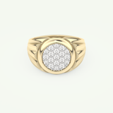 0.417 CT Round Shaped Multi Stone Lab-Grown Diamond Engagement Ring For Men
