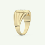 0.417 CT Round Shaped Multi Stone Lab Grown Diamond Wedding Band For Men 4