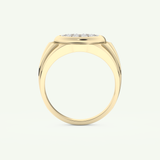 0.417 CT Round Shaped Multi Stone Lab-Grown Diamond Engagement Ring For Men