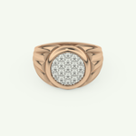 0.417 CT Round Shaped Multi Stone Lab Grown Diamond Wedding Band For Men 7