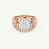 0.417 CT Round Shaped Multi Stone Lab-Grown Diamond Engagement Ring For Men