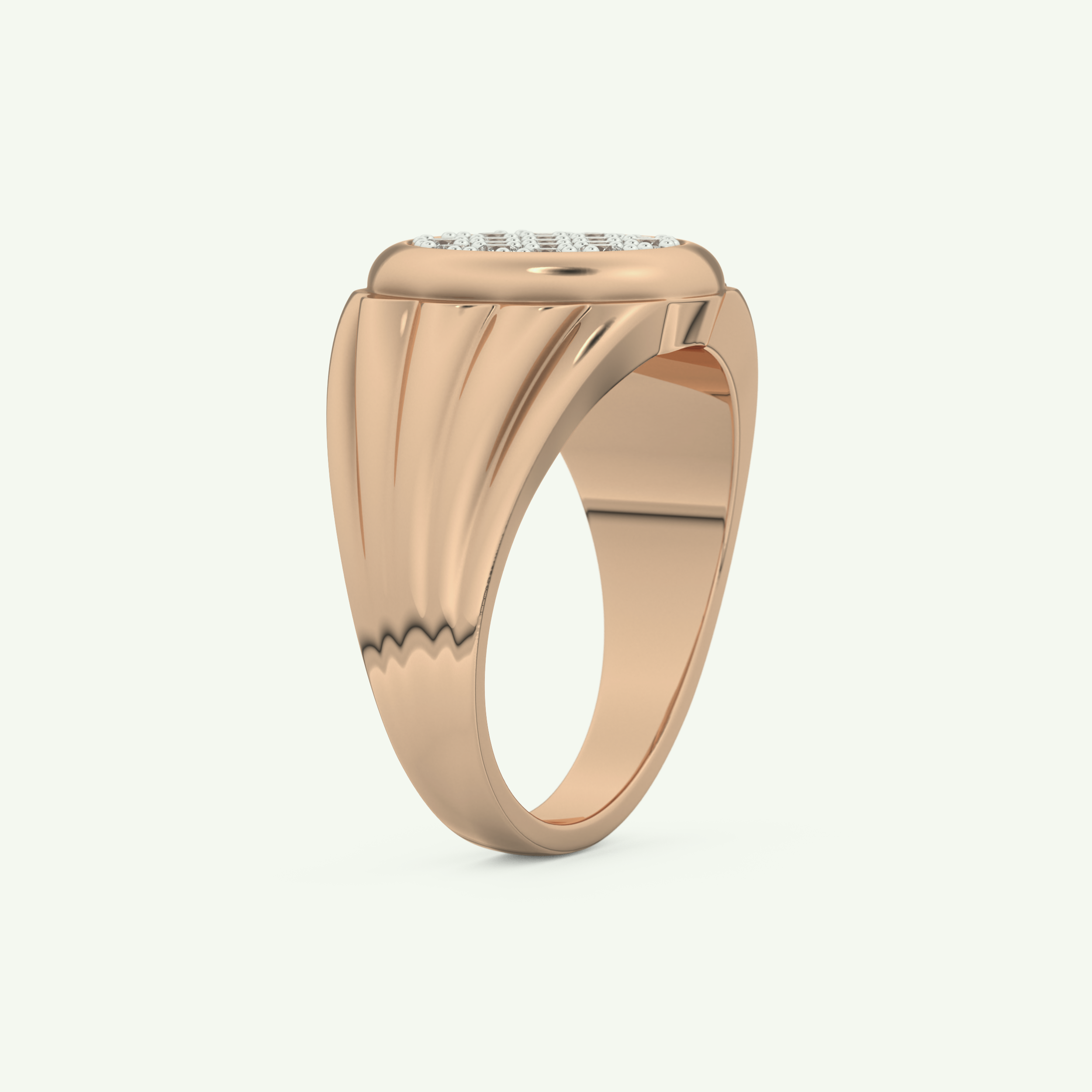 0.417 CT Round Shaped Multi Stone Lab Grown Diamond Wedding Band For Men 10