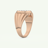 0.417 CT Round Shaped Multi Stone Lab-Grown Diamond Engagement Ring For Men