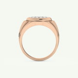 0.417 CT Round Shaped Multi Stone Lab-Grown Diamond Engagement Ring For Men