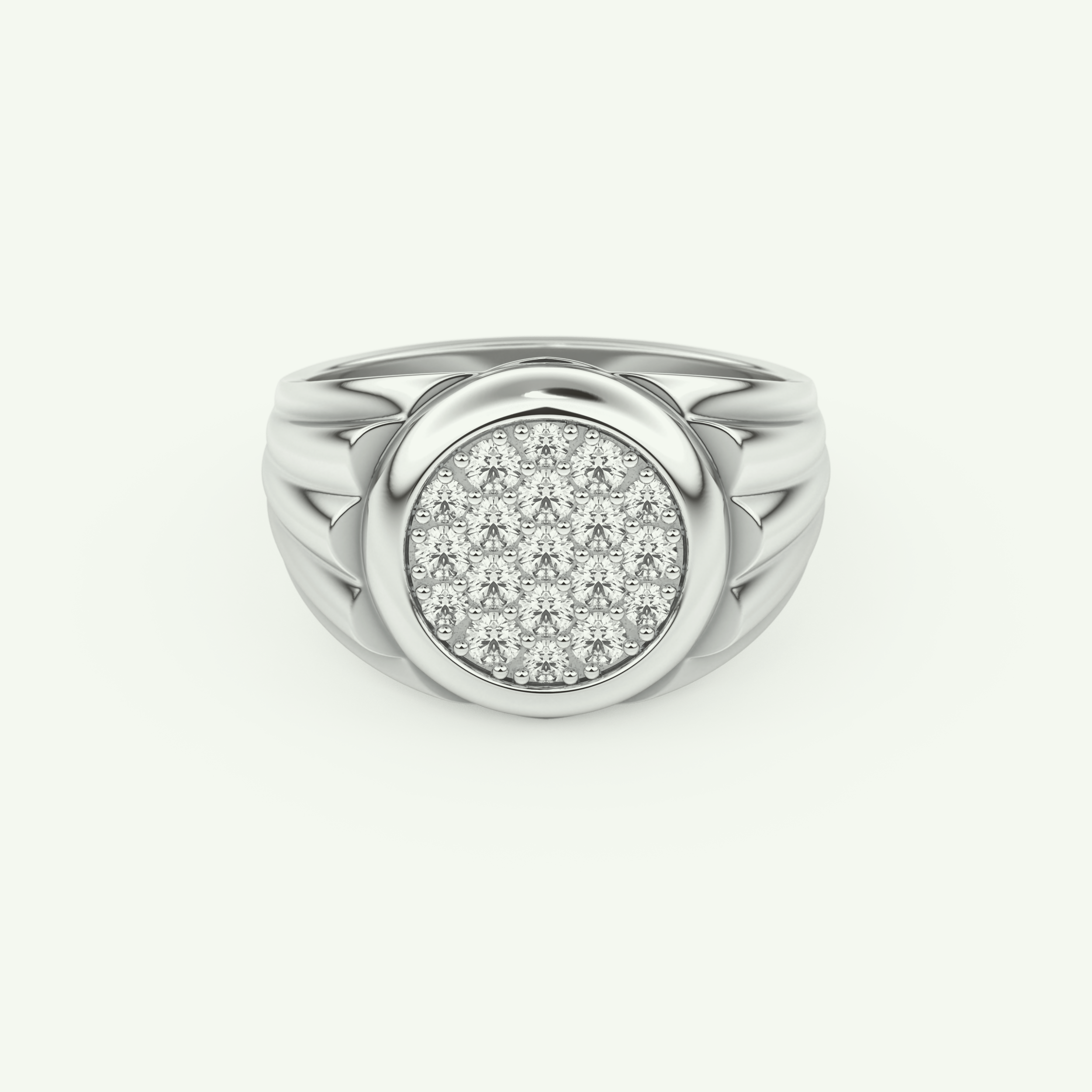 0.417 CT Round Shaped Multi Stone Lab Grown Diamond Wedding Band For Men 13