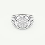 0.417 CT Round Shaped Multi Stone Lab-Grown Diamond Engagement Ring For Men