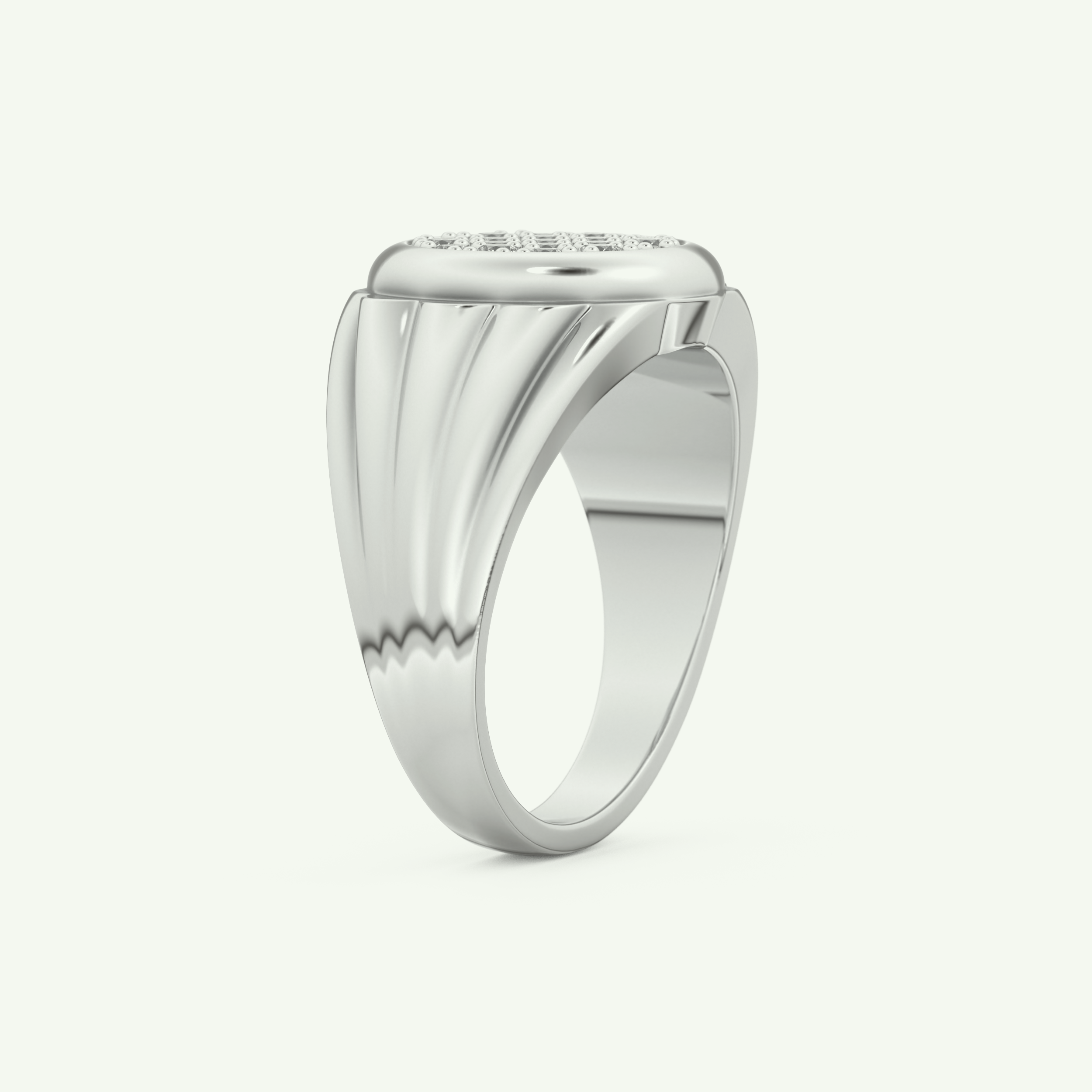 0.417 CT Round Shaped Multi Stone Lab Grown Diamond Wedding Band For Men 16