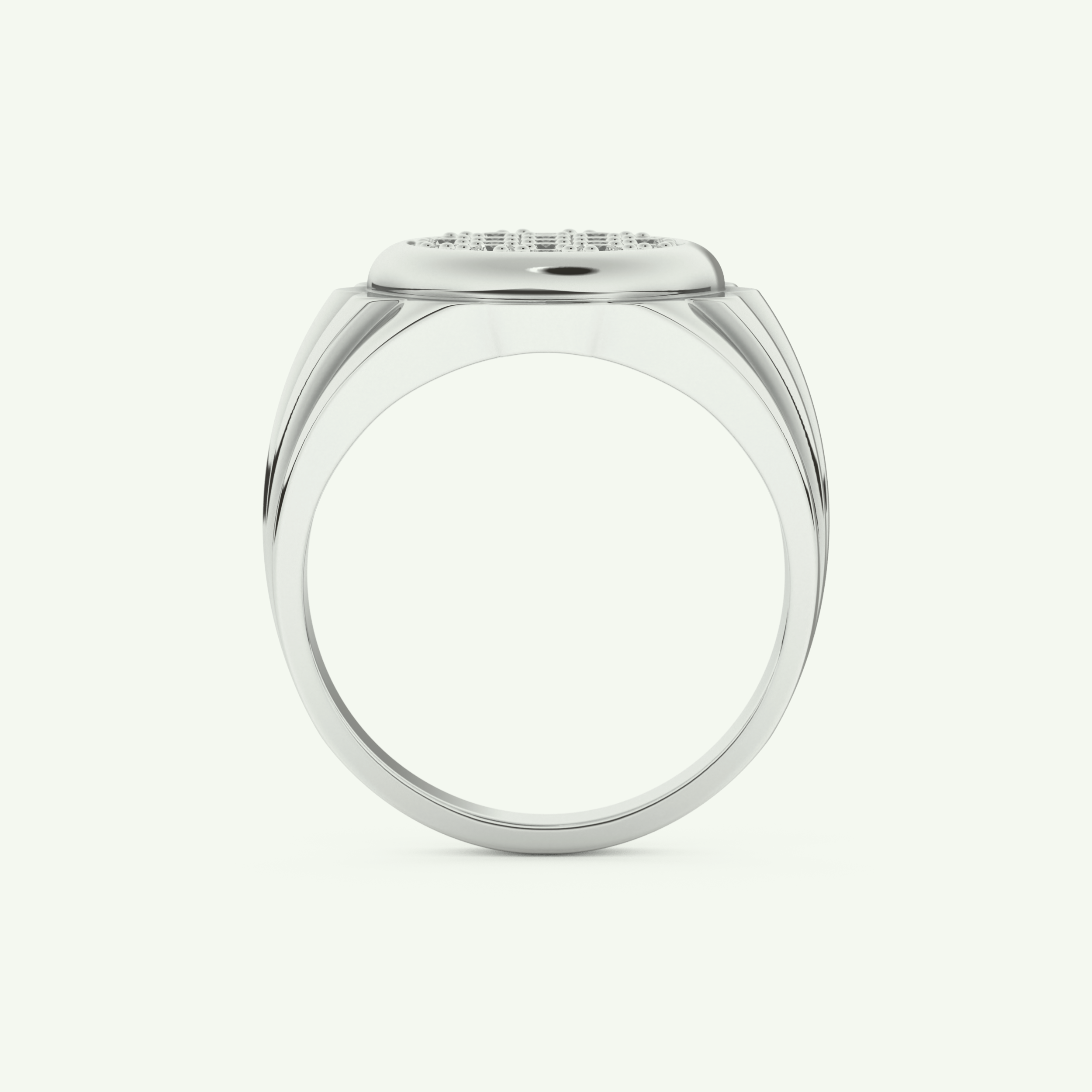 0.417 CT Round Shaped Multi Stone Lab Grown Diamond Wedding Band For Men 17