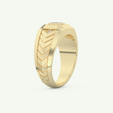 0.381 CT Round & Princess Shaped Patterned Lab Grown Diamond Wedding Band For Men 4