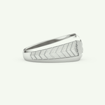 0.381 CT Round & Princess Shaped Patterned Lab Grown Diamond Wedding Band For Men 14