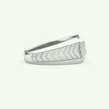 0.381 CT Round & Princess Shaped Patterned Lab Grown Diamond Wedding Band For Men 14