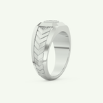 0.381 CT Round & Princess Shaped Patterned Lab Grown Diamond Wedding Band For Men 16