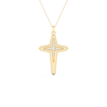 0.193 TCW Round Lab-Grown Diamond Cross Necklace 1