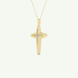 0.193 TCW Round Lab-Grown Diamond Cross Necklace