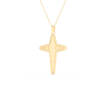 0.193 TCW Round Lab-Grown Diamond Cross Necklace 4