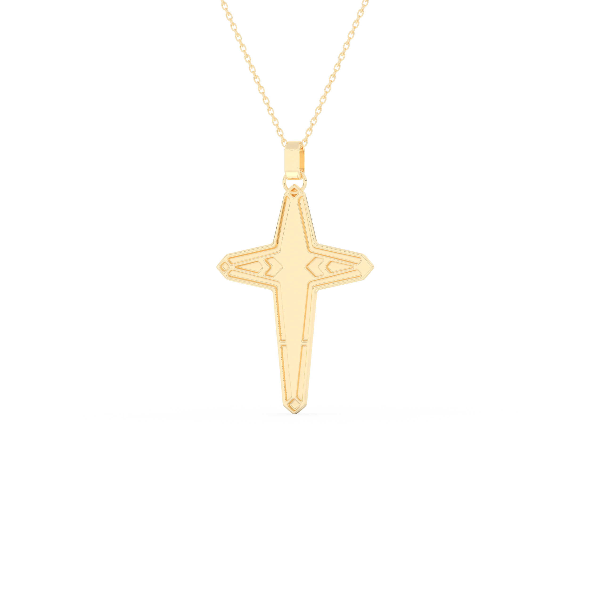 0.193 TCW Round Lab-Grown Diamond Cross Necklace 4