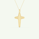 0.193 TCW Round Lab-Grown Diamond Cross Necklace