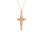0.193 TCW Round Lab-Grown Diamond Cross Necklace 6