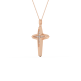 0.193 TCW Round Lab-Grown Diamond Cross Necklace 6