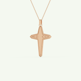 0.193 TCW Round Lab-Grown Diamond Cross Necklace