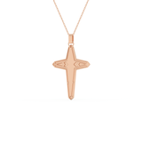0.193 TCW Round Lab-Grown Diamond Cross Necklace 8