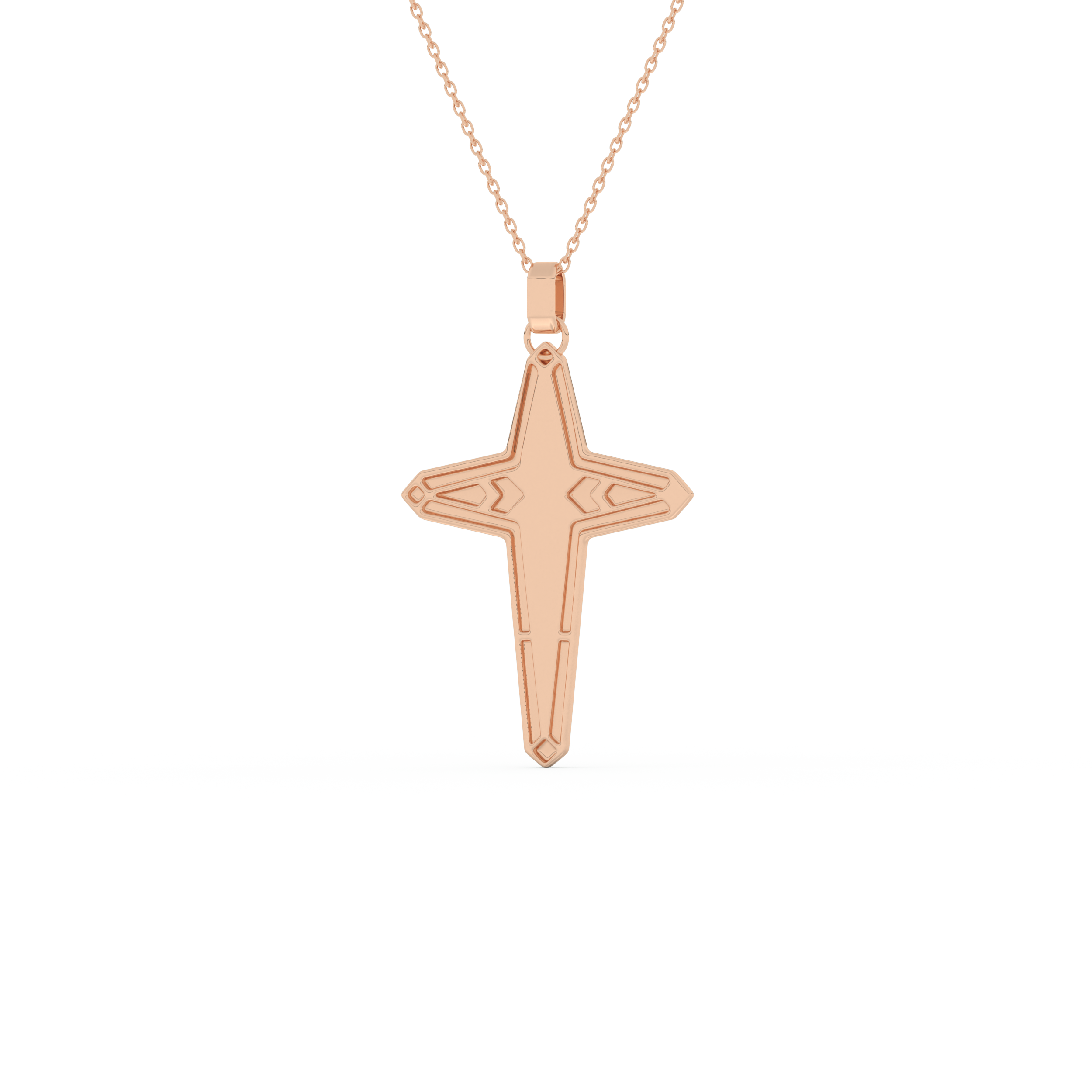 0.193 TCW Round Lab-Grown Diamond Cross Necklace 8
