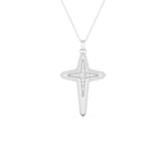 0.193 TCW Round Lab-Grown Diamond Cross Necklace 9