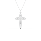 0.193 TCW Round Lab-Grown Diamond Cross Necklace 9