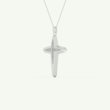 0.193 TCW Round Lab-Grown Diamond Cross Necklace